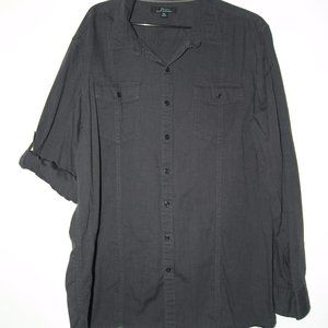 Marc Anthony Slimfit Chambray Camp Shirt XXL Lot-2